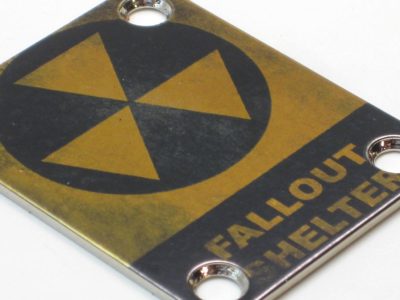 fallout shelter guitar neckplate closeup